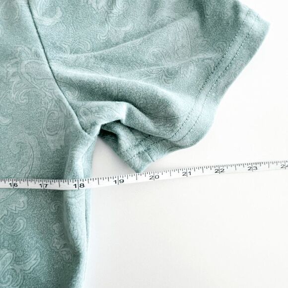 Weekenders Vtg Womens Maxi Dress Short Sleeve Green Paisley Pattern Green Small - Picture 5 of 6